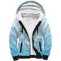 Guam Fishhook Mix Guasali Flowers Sherpa Hoodie Dreaming Turquoise