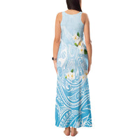 Guam Fishhook Mix Guasali Flowers Tank Maxi Dress Dreaming Turquoise