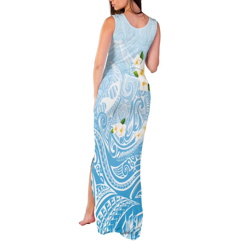 Guam Fishhook Mix Guasali Flowers Tank Maxi Dress Dreaming Turquoise