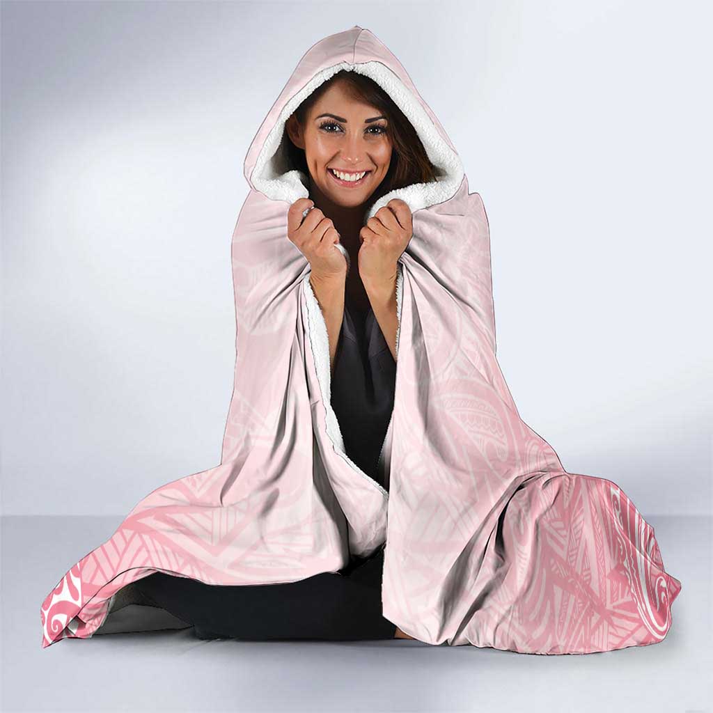 Guam Fishhook Mix Guasali Flowers Hooded Blanket Dreaming Coral