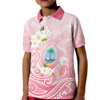 Guam Fishhook Mix Guasali Flowers Kid Polo Shirt Dreaming Coral