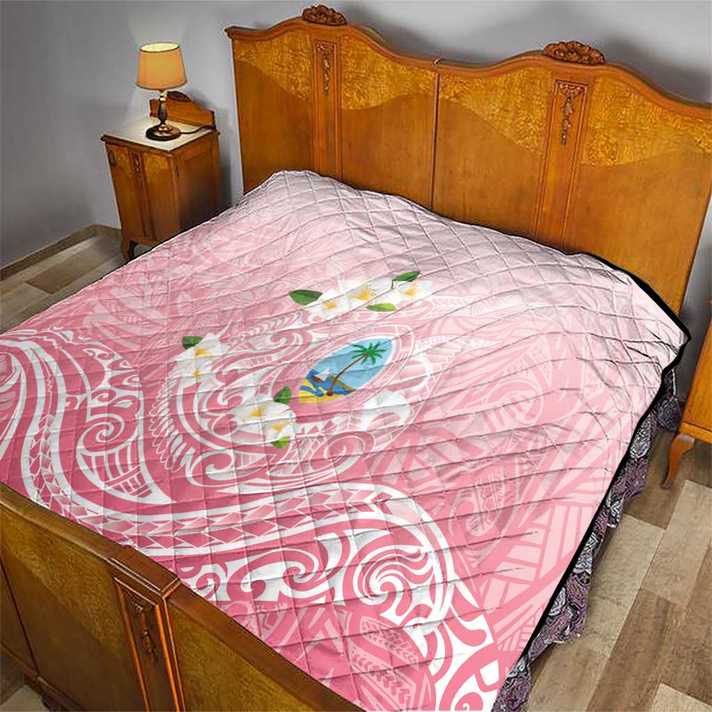 Guam Fishhook Mix Guasali Flowers Quilt Dreaming Coral
