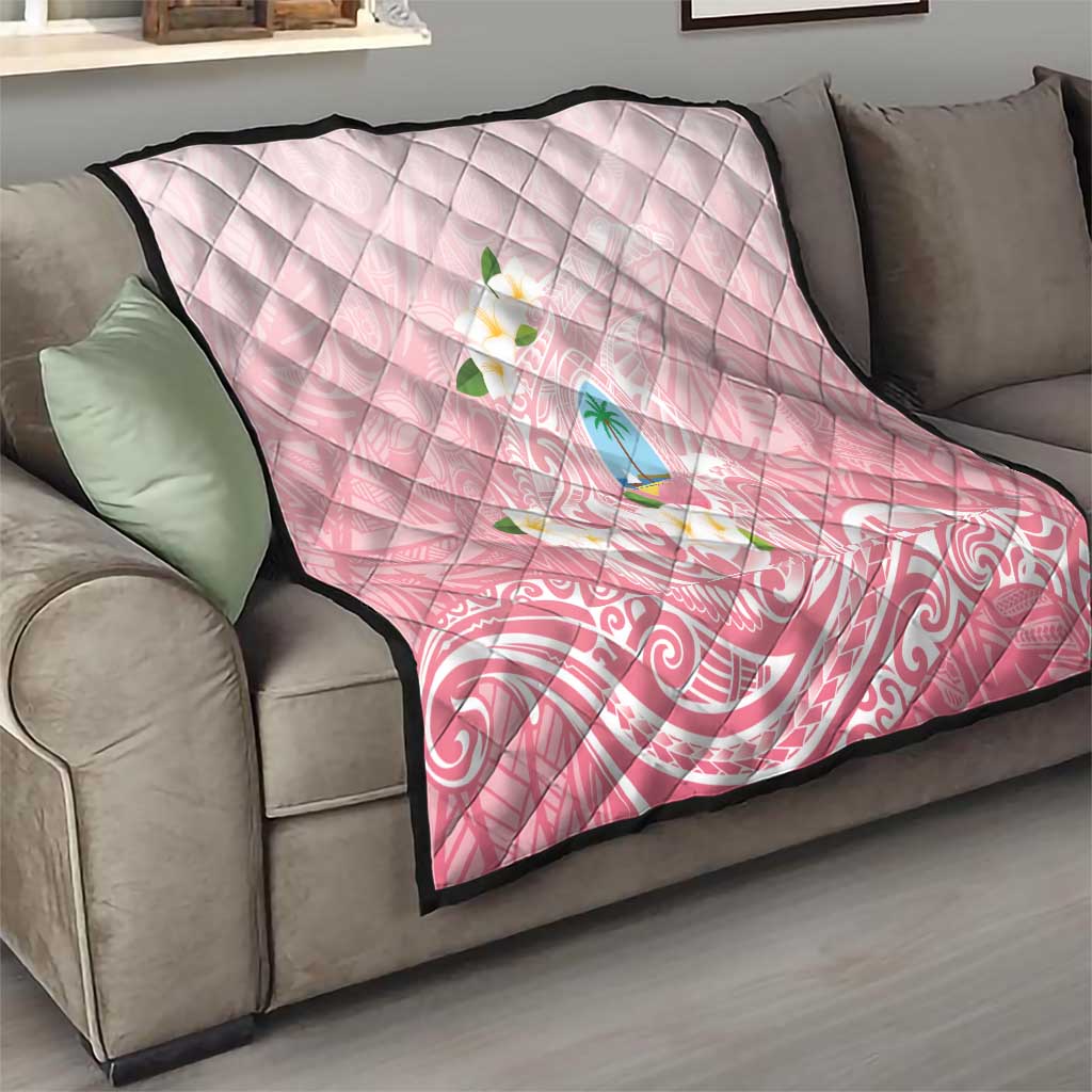 Guam Fishhook Mix Guasali Flowers Quilt Dreaming Coral