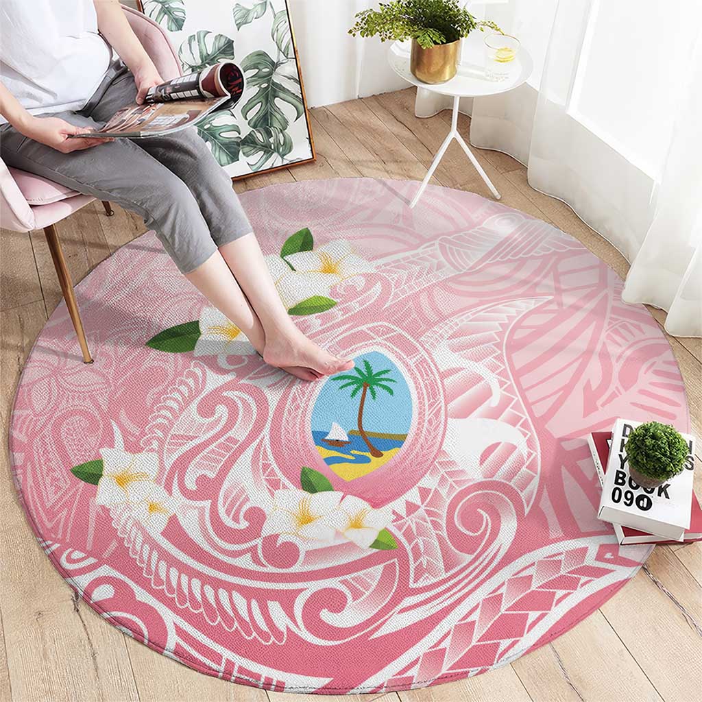 Guam Fishhook Mix Guasali Flowers Round Carpet Dreaming Coral