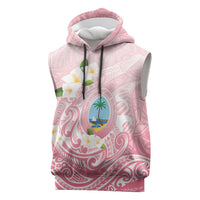 Guam Fishhook Mix Guasali Flowers Sleeveless Hoodie Dreaming Coral