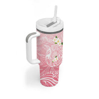 Guam Fishhook Mix Guasali Flowers Tumbler With Handle Dreaming Coral