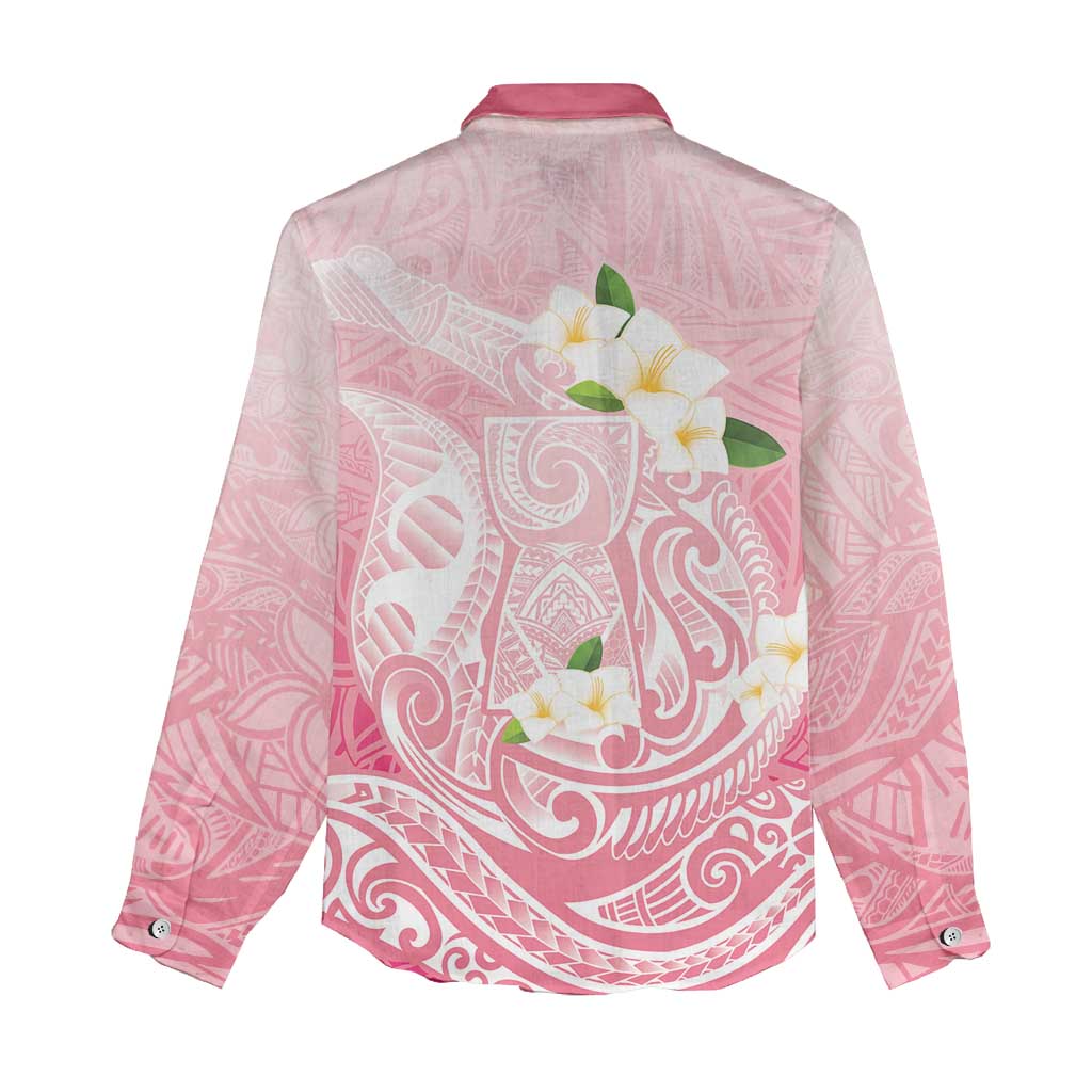 Guam Fishhook Mix Guasali Flowers Women Casual Shirt Dreaming Coral
