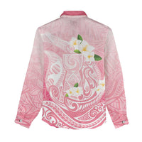 Guam Fishhook Mix Guasali Flowers Women Casual Shirt Dreaming Coral