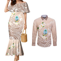Guam Fishhook Mix Guasali Flowers Couples Matching Mermaid Dress and Long Sleeve Button Shirt Dreaming Hazel