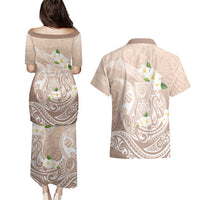 Guam Fishhook Mix Guasali Flowers Couples Matching Puletasi and Hawaiian Shirt Dreaming Hazel