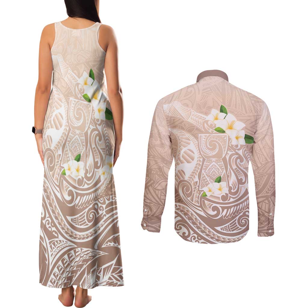 Guam Fishhook Mix Guasali Flowers Couples Matching Tank Maxi Dress and Long Sleeve Button Shirt Dreaming Hazel