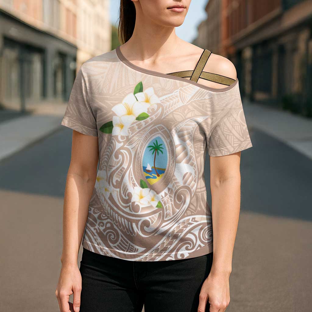 Guam Fishhook Mix Guasali Flowers Cross Shoulder Shirt Dreaming Hazel