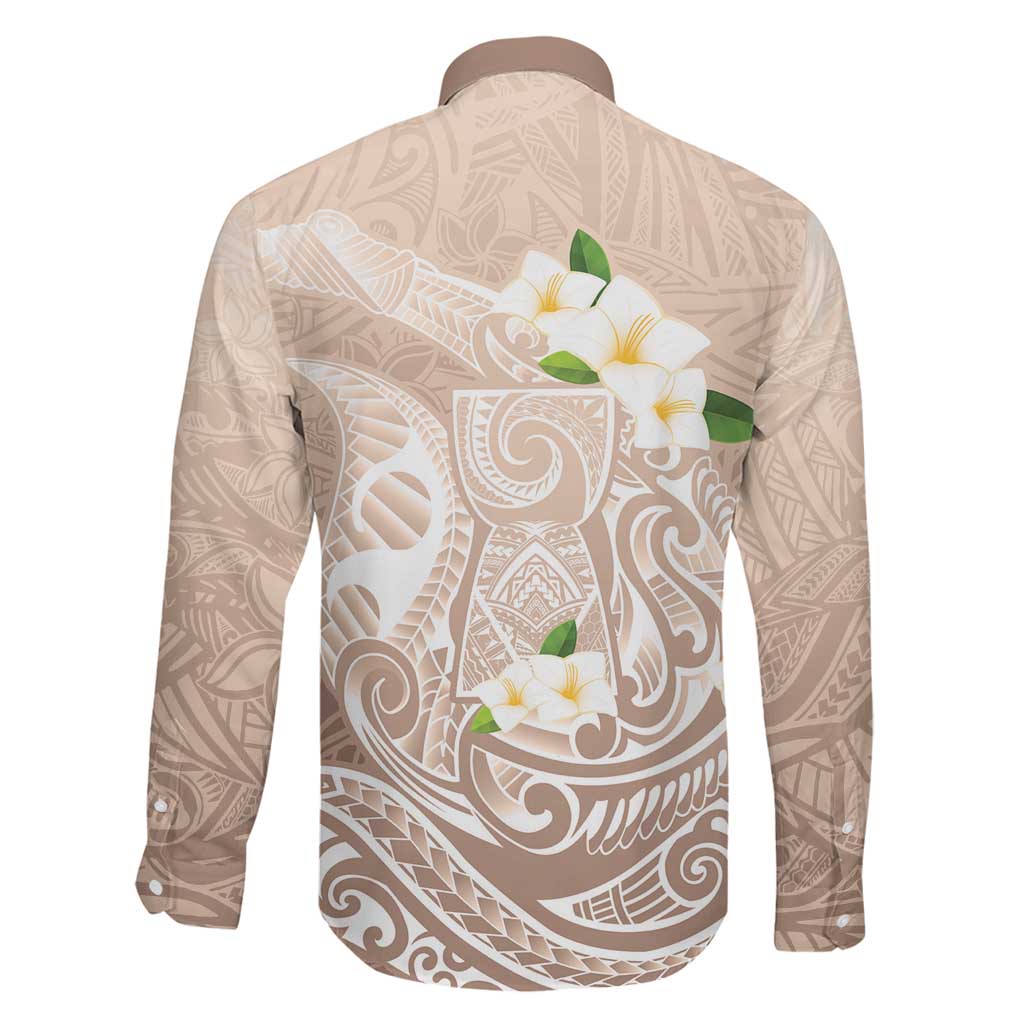 Guam Fishhook Mix Guasali Flowers Family Matching Off The Shoulder Long Sleeve Dress and Hawaiian Shirt Dreaming Hazel LT7 - Polynesian Pride