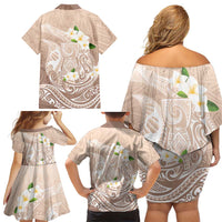 Guam Fishhook Mix Guasali Flowers Family Matching Off Shoulder Short Dress and Hawaiian Shirt Dreaming Hazel LT7 - Polynesian Pride