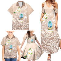 Guam Fishhook Mix Guasali Flowers Family Matching Summer Maxi Dress and Hawaiian Shirt Dreaming Hazel