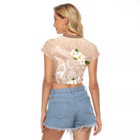 Guam Fishhook Mix Guasali Flowers Raglan Cropped T Shirt Dreaming Hazel