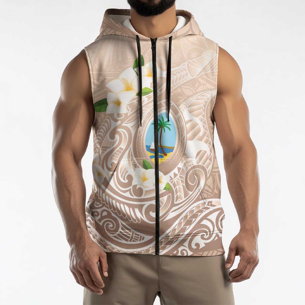 Guam Fishhook Mix Guasali Flowers Sleeveless Zip Hoodie Dreaming Hazel