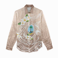 Guam Fishhook Mix Guasali Flowers Women Casual Shirt Dreaming Hazel