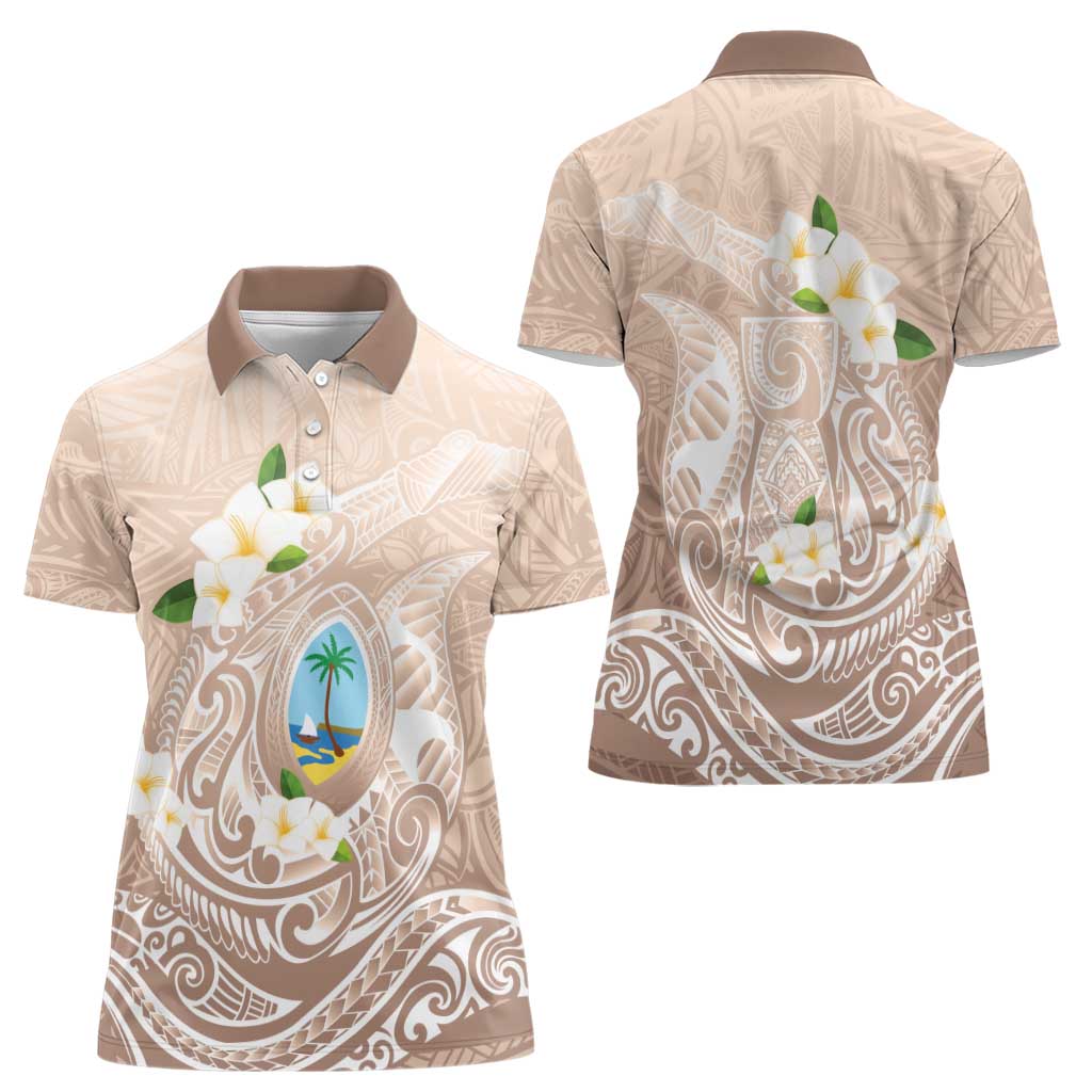 Guam Fishhook Mix Guasali Flowers Women Polo Shirt Dreaming Hazel