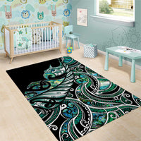 Maori Matariki - Manaia Area Rug Emerald Paua Shell