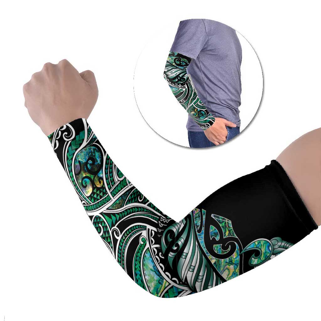 Maori Matariki - Manaia Arm Sleeves Emerald Paua Shell