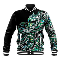 Maori Matariki - Manaia Baseball Jacket Emerald Paua Shell