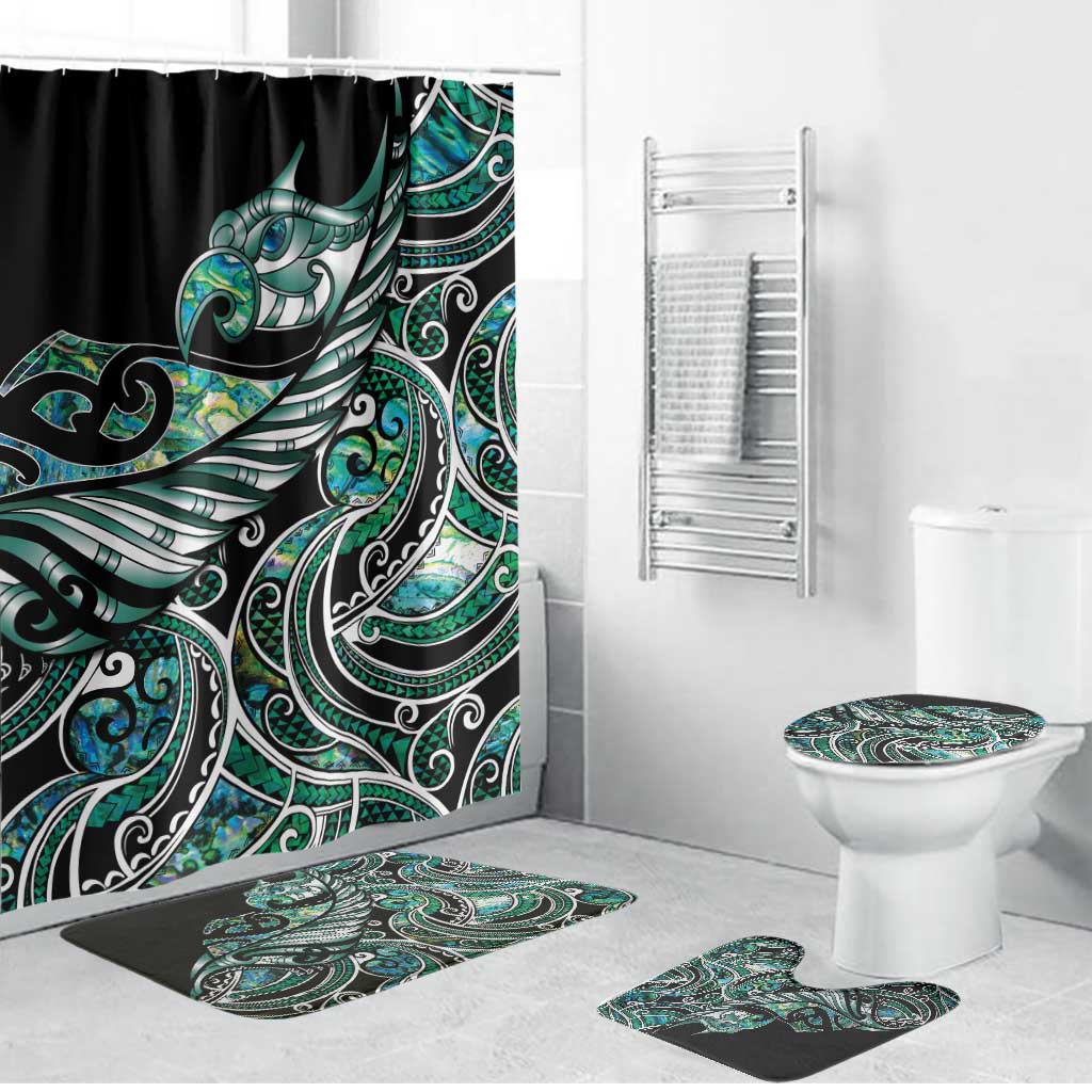 Maori Matariki - Manaia Bathroom Set Emerald Paua Shell
