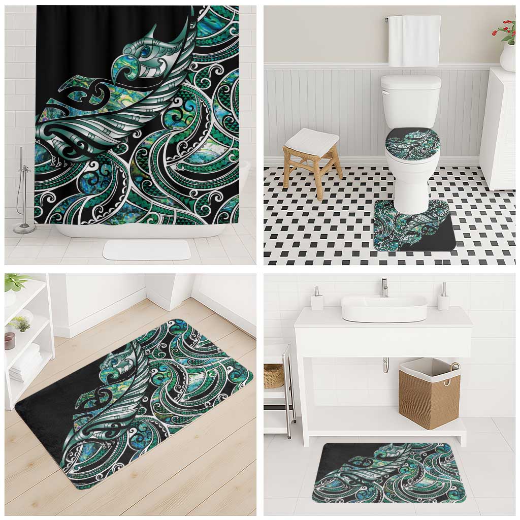 Maori Matariki - Manaia Bathroom Set Emerald Paua Shell
