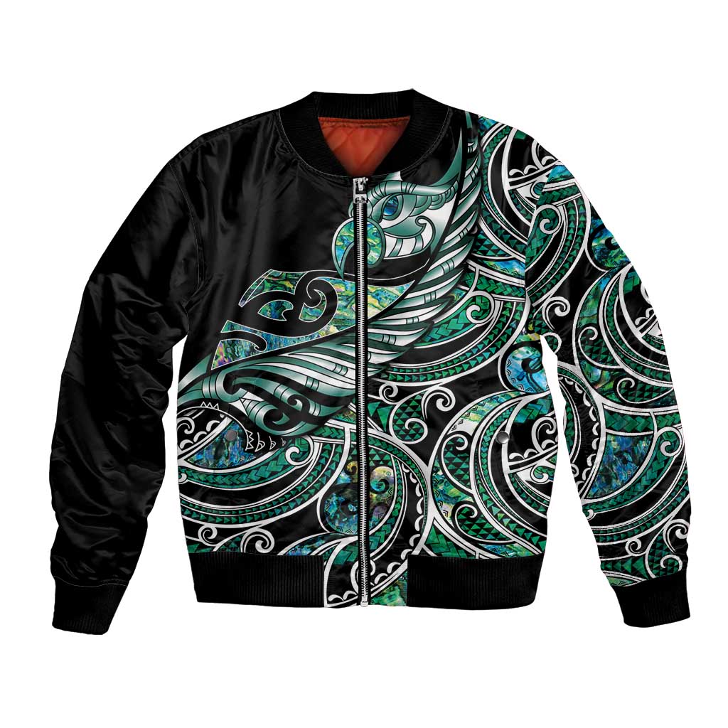 Maori Matariki - Manaia Bomber Jacket Emerald Paua Shell