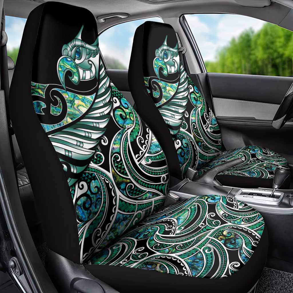 Maori Matariki - Manaia Car Seat Cover Emerald Paua Shell