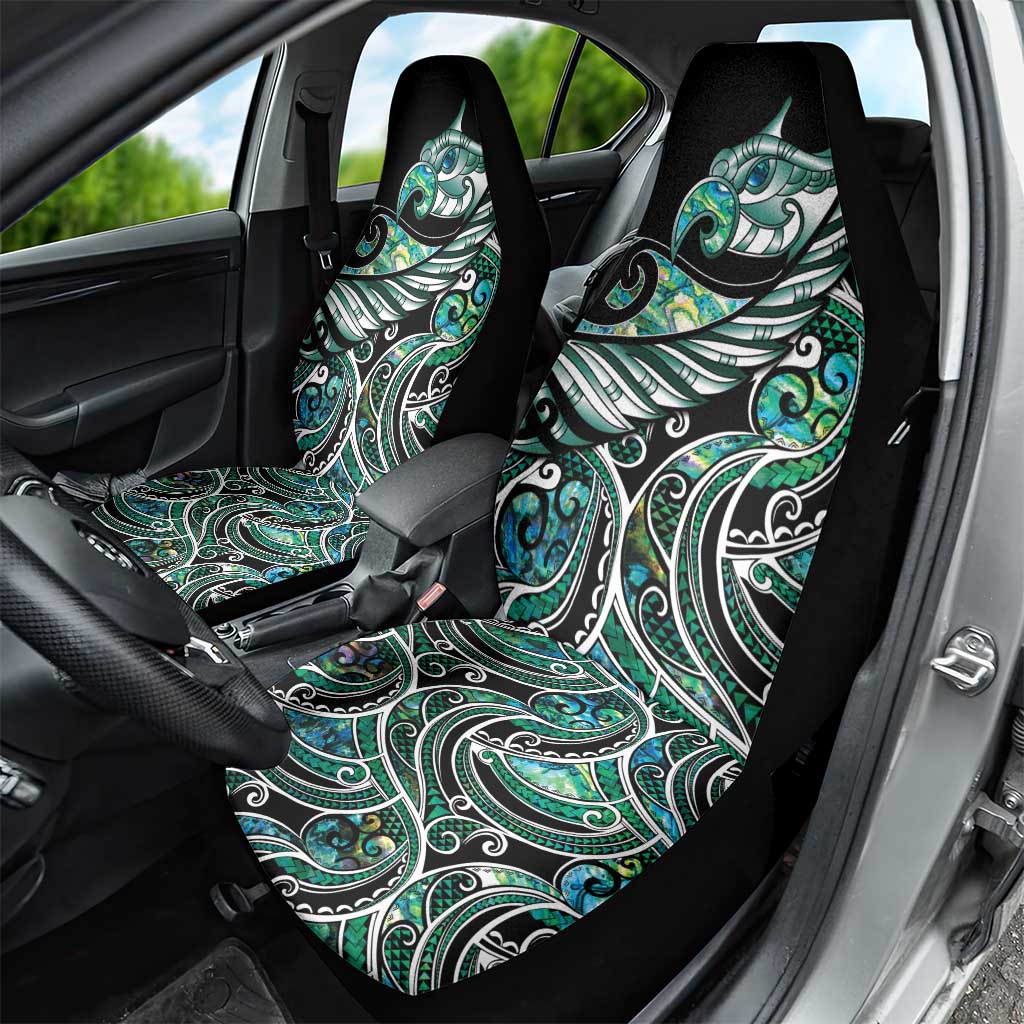 Maori Matariki - Manaia Car Seat Cover Emerald Paua Shell