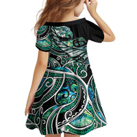 Maori Matariki - Manaia Family Matching Puletasi and Hawaiian Shirt Emerald Paua Shell