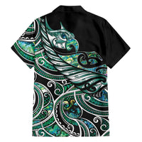 Maori Matariki - Manaia Family Matching Puletasi and Hawaiian Shirt Emerald Paua Shell