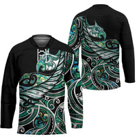 Maori Matariki - Manaia Hockey Jersey Emerald Paua Shell