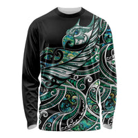 Maori Matariki - Manaia Long Sleeve Shirt Emerald Paua Shell