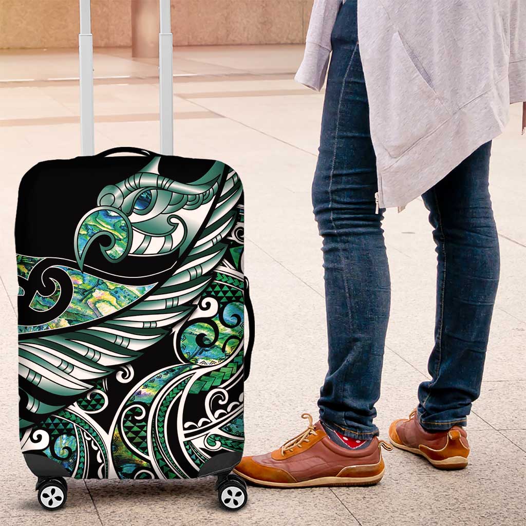 Maori Matariki - Manaia Luggage Cover Emerald Paua Shell
