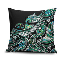 Maori Matariki - Manaia Pillow Cover Emerald Paua Shell
