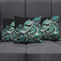 Maori Matariki - Manaia Pillow Cover Emerald Paua Shell