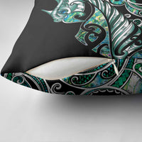Maori Matariki - Manaia Pillow Cover Emerald Paua Shell