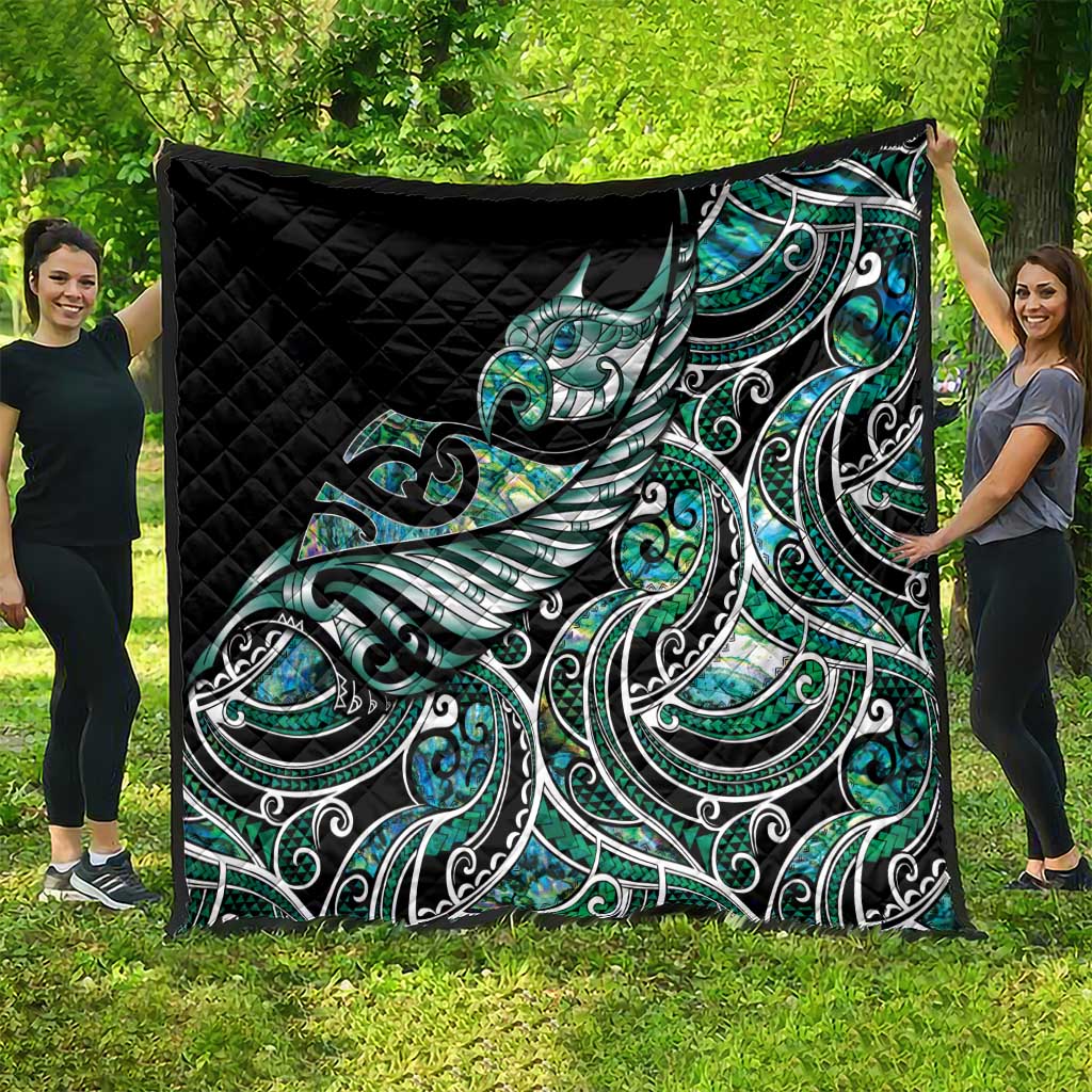 Maori Matariki - Manaia Quilt Emerald Paua Shell