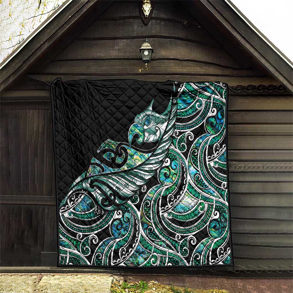 Maori Matariki - Manaia Quilt Emerald Paua Shell