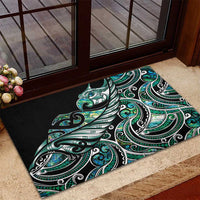 Maori Matariki - Manaia Rubber Doormat Emerald Paua Shell