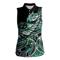 Maori Matariki - Manaia Women Sleeveless Polo Shirt Emerald Paua Shell