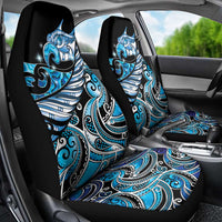 Maori Matariki - Manaia Car Seat Cover Galaxy Blue Paua Shell