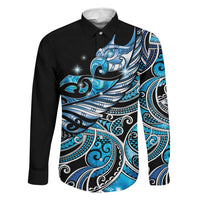 Maori Matariki - Manaia Family Matching Puletasi and Hawaiian Shirt Galaxy Blue Paua Shell