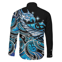 Maori Matariki - Manaia Family Matching Tank Maxi Dress and Hawaiian Shirt Galaxy Blue Paua Shell