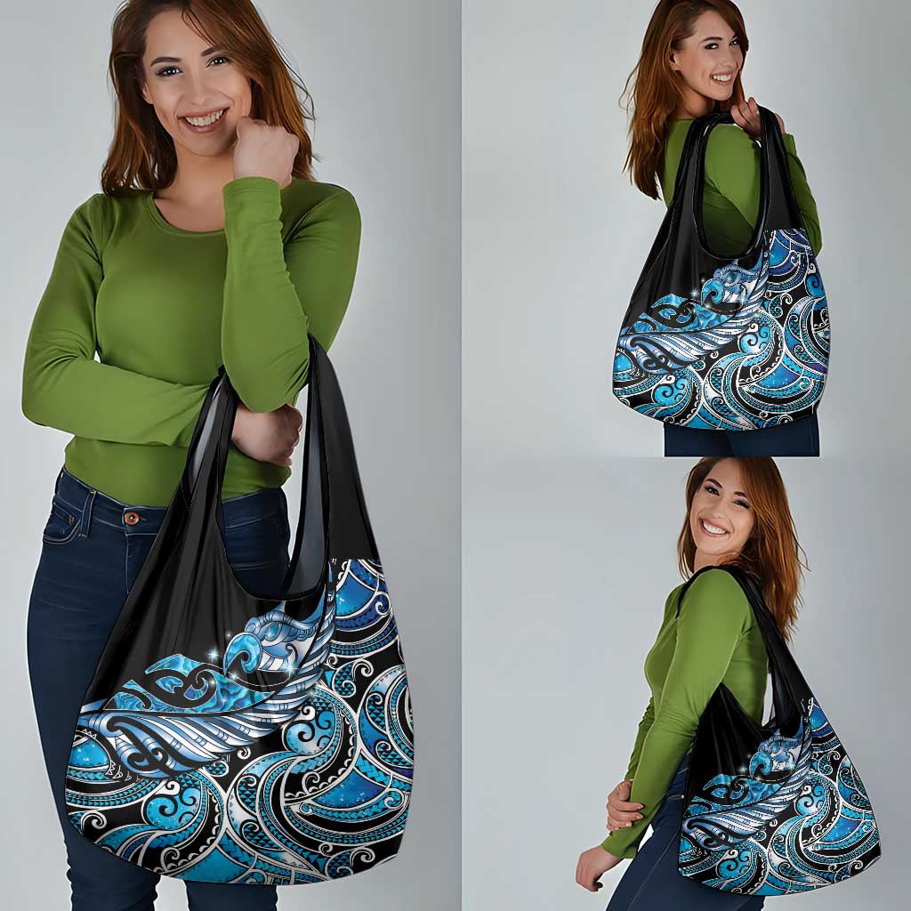 Maori Matariki - Manaia Grocery Bag Galaxy Blue Paua Shell