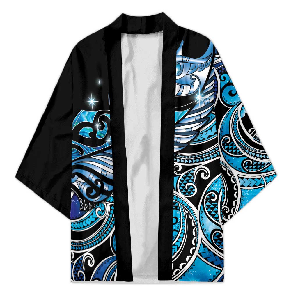 Maori Matariki - Manaia Kimono Galaxy Blue Paua Shell