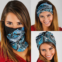 Maori Matariki - Manaia Neck Gaiter Galaxy Blue Paua Shell