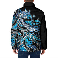 Maori Matariki - Manaia Padded Jacket Galaxy Blue Paua Shell